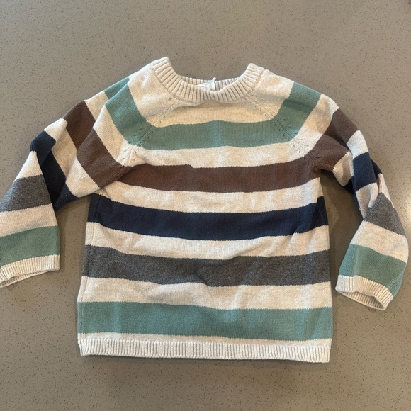 H & M Knit Striped Crewneck Multi-Colored Striped Sweater Size 18 Months - Picture 2 of 5